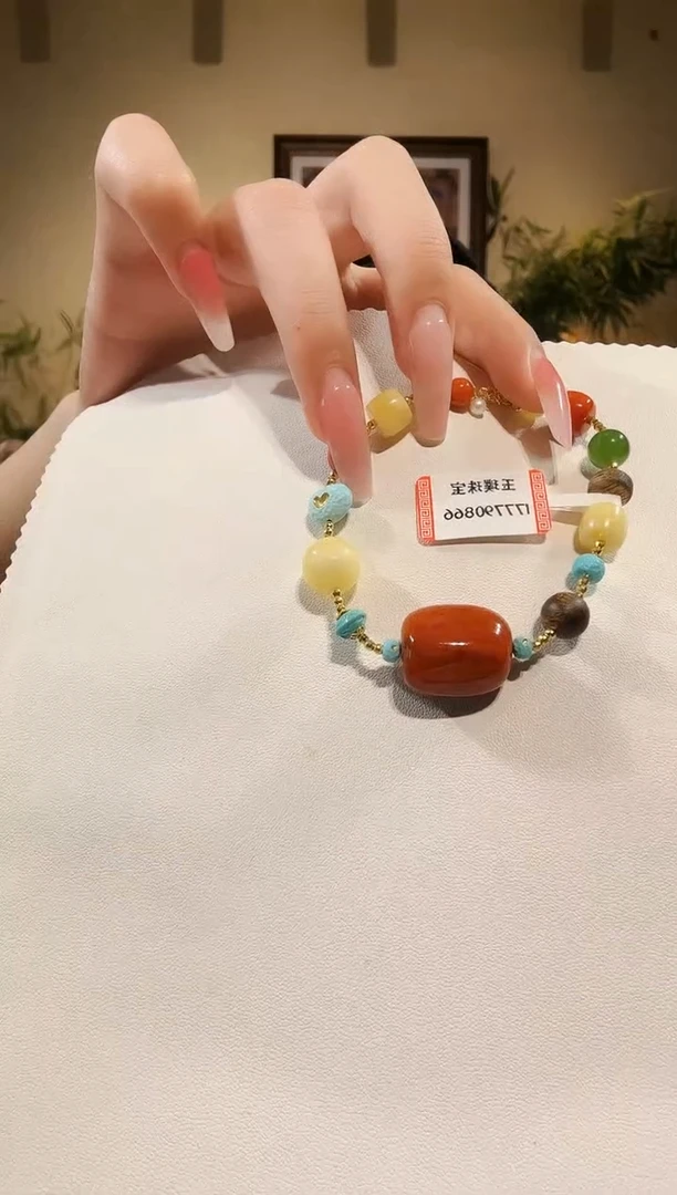 未镶嵌手链南红玛瑙昔***檬手链