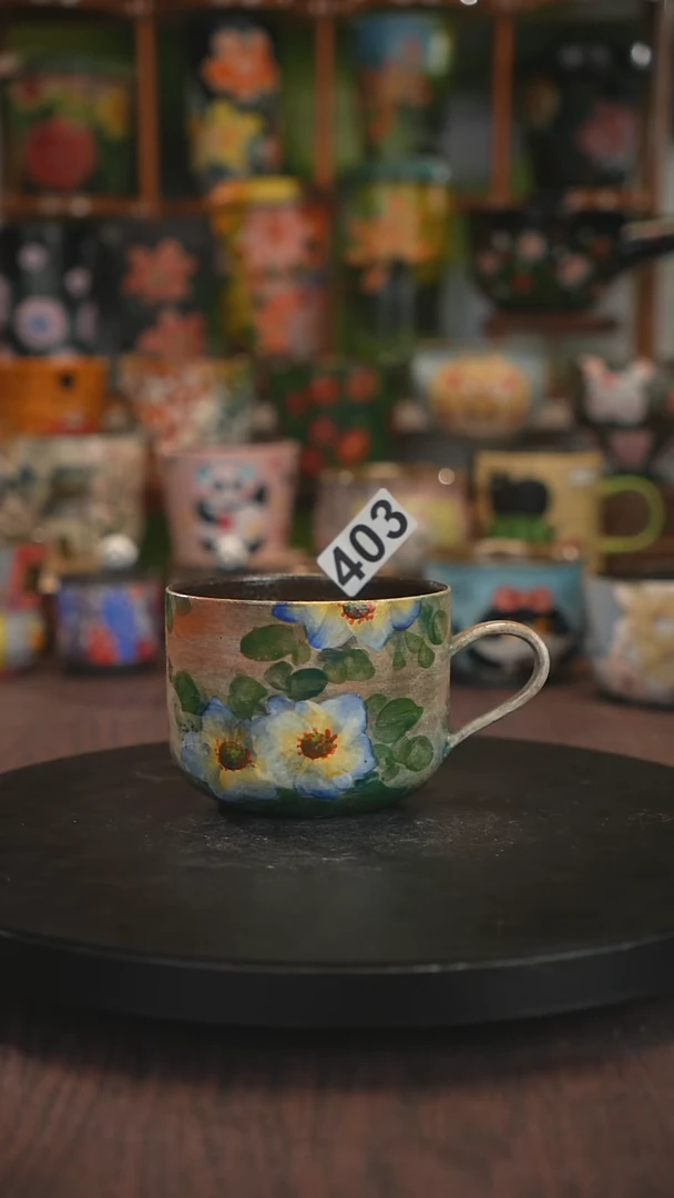 紫砂油画手绘釉下彩403