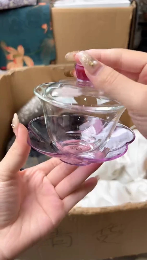 禾墨 舒文盖碗 紫色