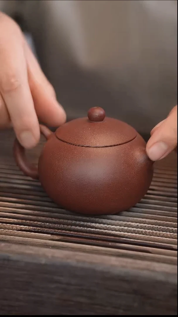 茶壶紫砂西施 紫泥 半手工 200cc