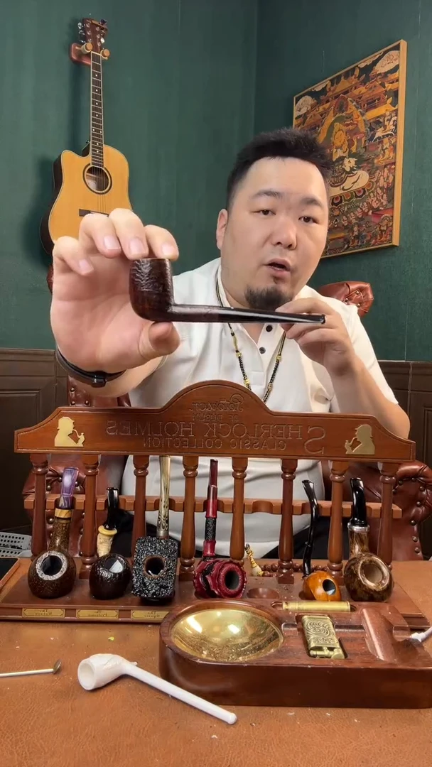 石楠木木雕款老****ᠠ意大利进口石楠木烟斗