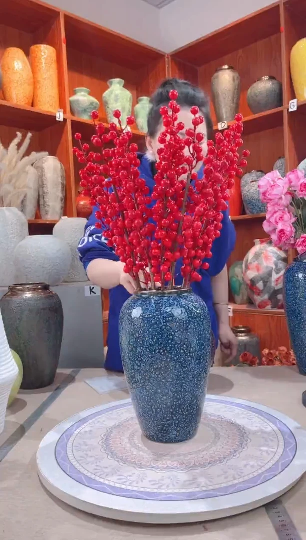 【闪购商品】瓶紫水晶 中号 陶瓷花瓶 无花