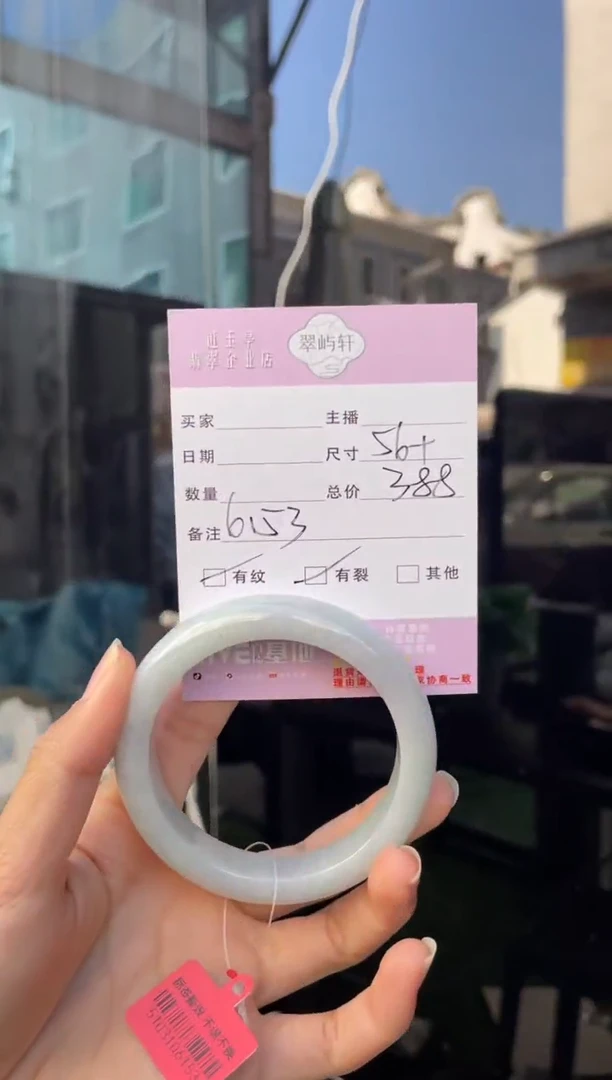 未镶嵌手镯翡翠G 56正圈 6153