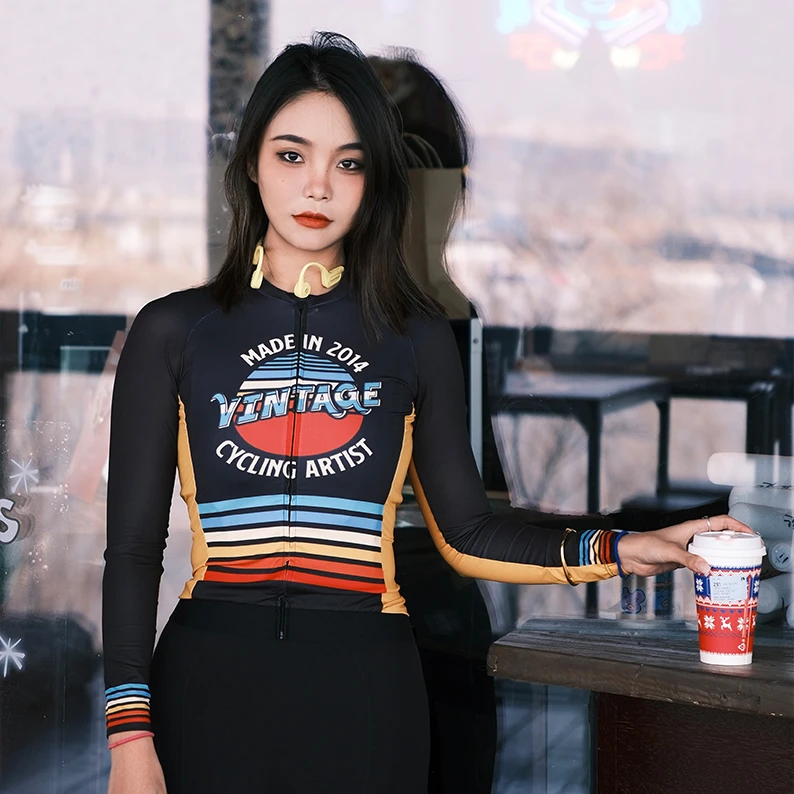 CA Cycling Artist Vintage男女款骑行服长袖 速干排汗户外运动