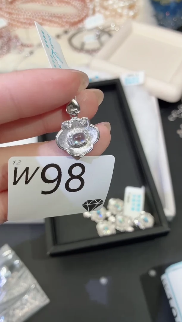 银S925镶嵌吊坠长石多样性发一W98