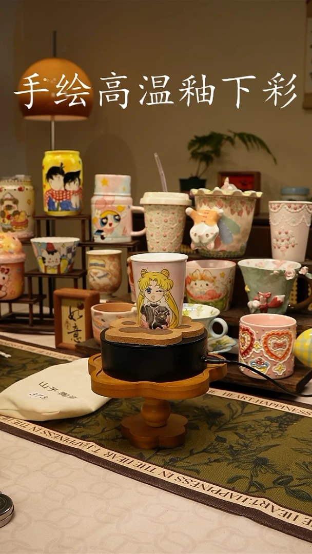 杯子373景德镇高温釉下彩系列