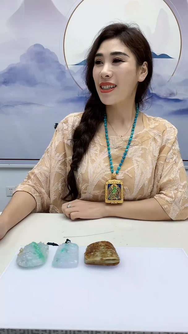 定制翡翠未镶嵌ʟ****?4829xx-毛货挂件72