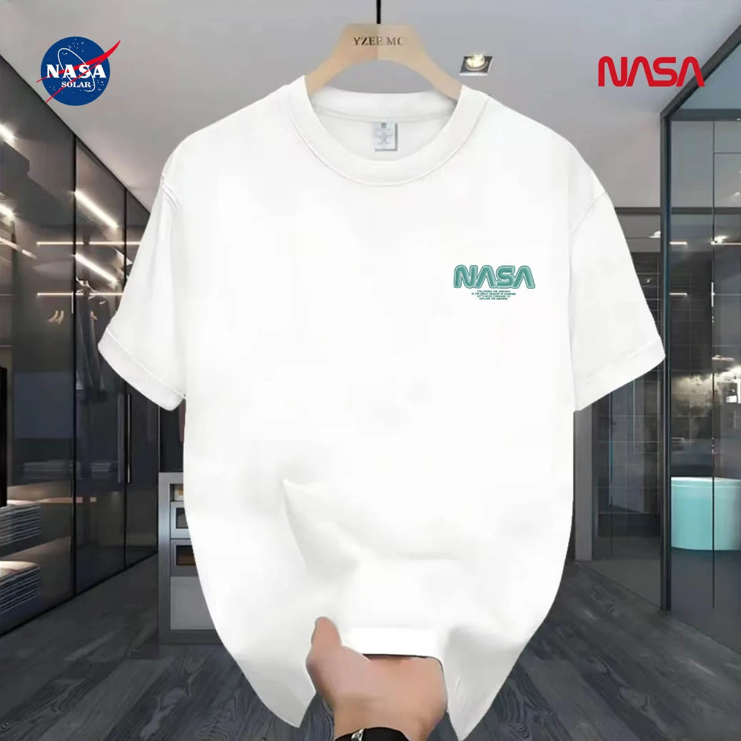 NASA联名纯棉夏季圆领短袖T恤微宽松时尚男女同款休闲百搭22