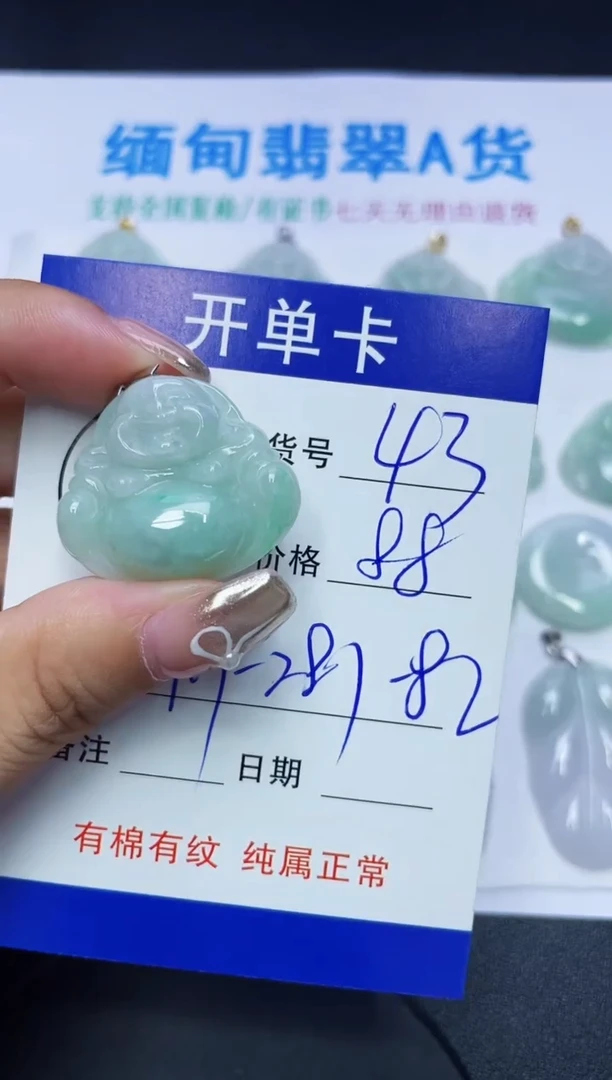 翡翠未镶嵌吊坠(赠链)43