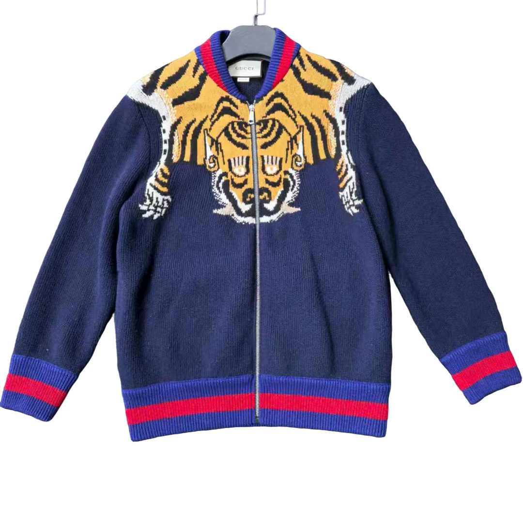 99新 GUCCI/古驰 Gucci虎头针织衫外套/S码/99新
