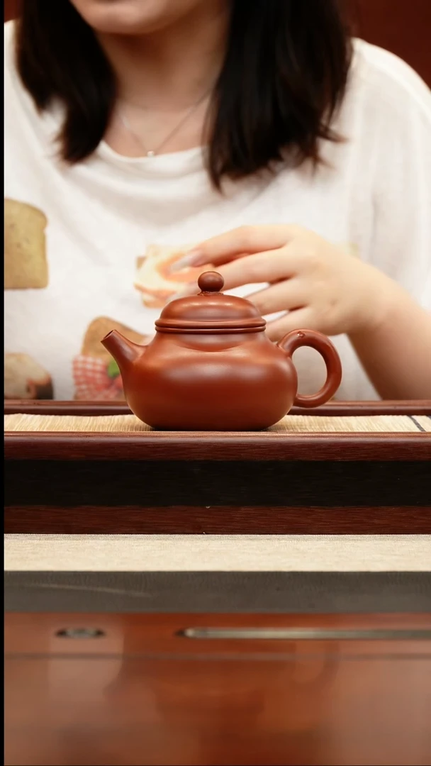 壶容天 朱泥 280cc