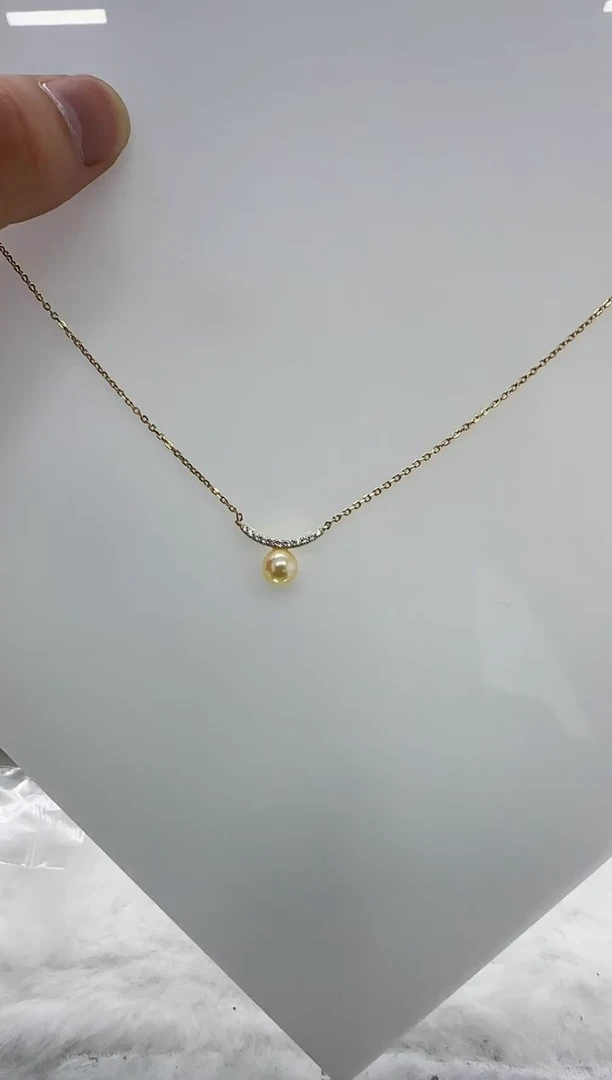 【闪购商品】海水珍珠DA银S925镶嵌c1468 羽皇金7