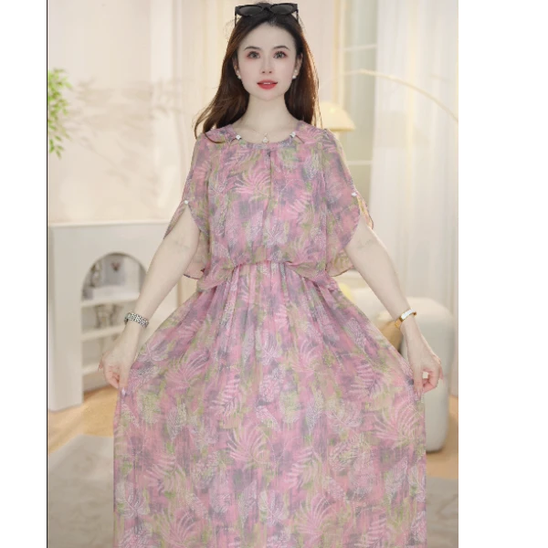 新款短袖收腰显瘦气质高级感夏季连衣裙