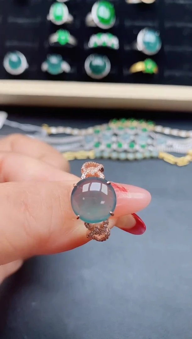 【闪购商品】翡翠戒指银S925镶嵌321312