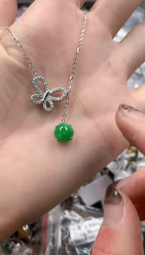 银S925镶嵌戒指翡翠666   9