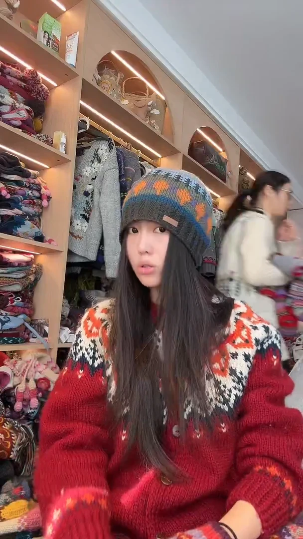羊毛绿色系冷帽