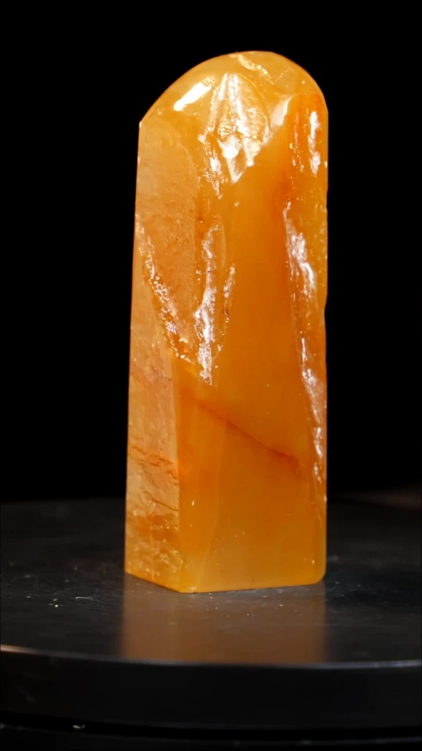 田黄石玻璃冻印章印章印章