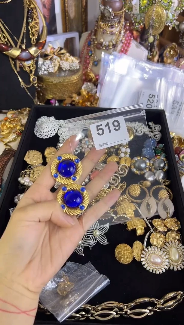 合金无铜合金519 中古首饰都有瑕疵 请确认好成色尺寸在拍！