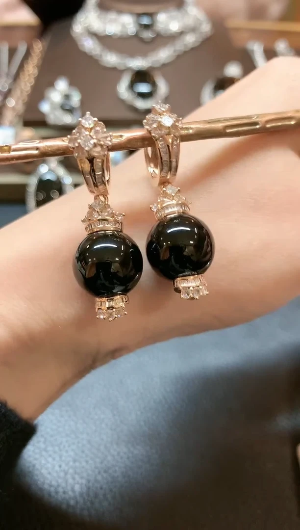 【闪购商品】翡翠耳饰18K金镶嵌b53不退换