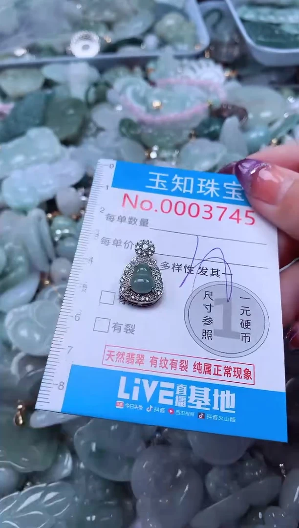翡翠未镶嵌吊坠(不含链)3745