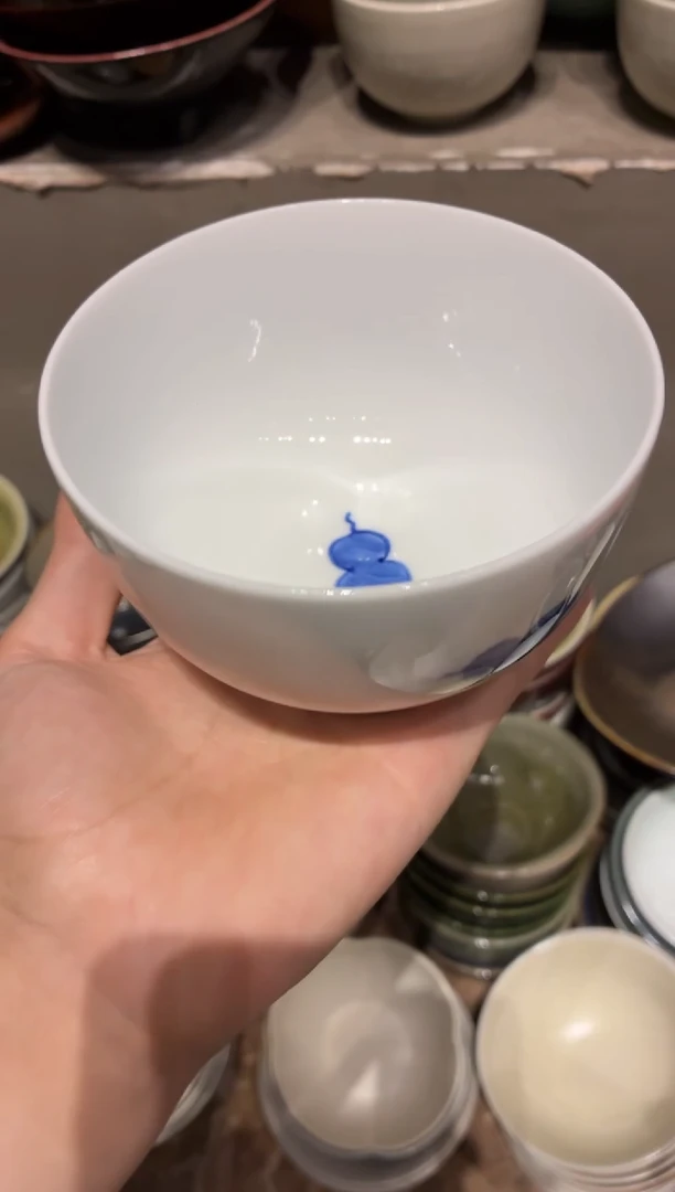 瓷片4.5寸手绘葫芦饭碗福利款