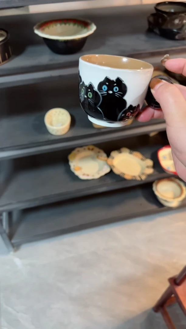 【闪购商品】猫咪啾啾杯子高温瓷器