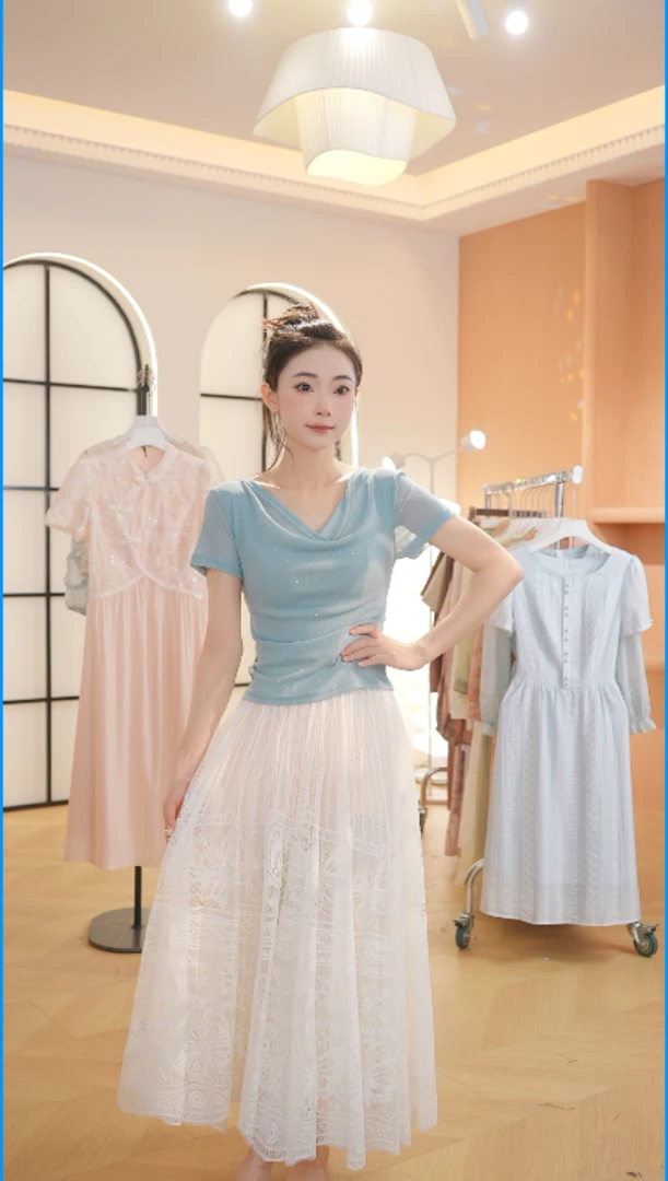 Z8301夏季女装减龄短袖宽松显瘦设计感T恤上衣女