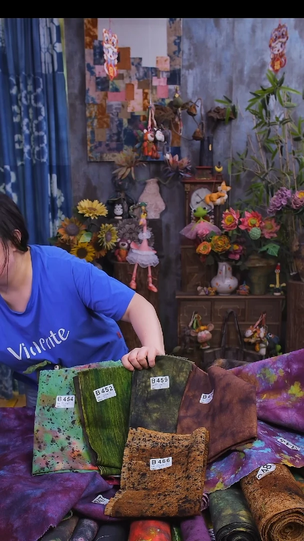 手工植物染手织老土布189