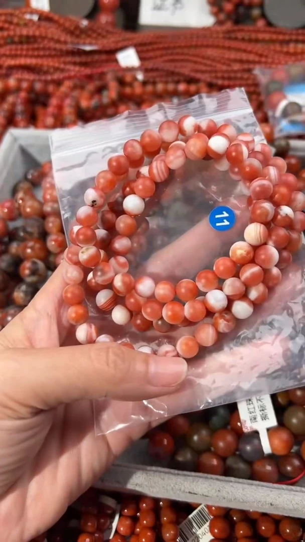 南红玛瑙手串未镶嵌8