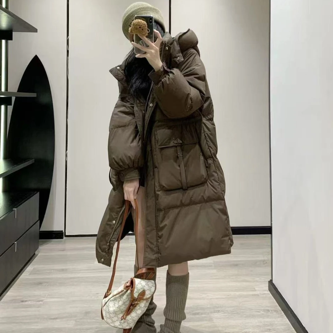 2025冬季新款中长款收腰显瘦矮个子时尚潮流爆款保暖外套2330
