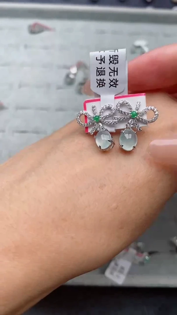 银S925镶嵌戒指翡翠天然A货翡翠11       1-