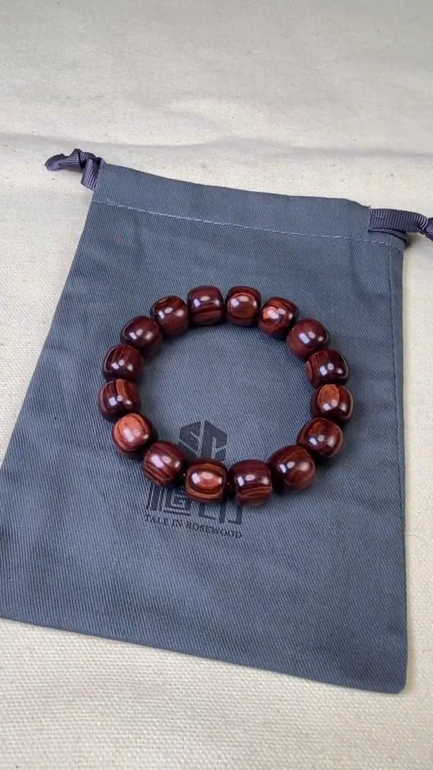 黄花梨/降香黄檀手串/手链黄花梨  13x14