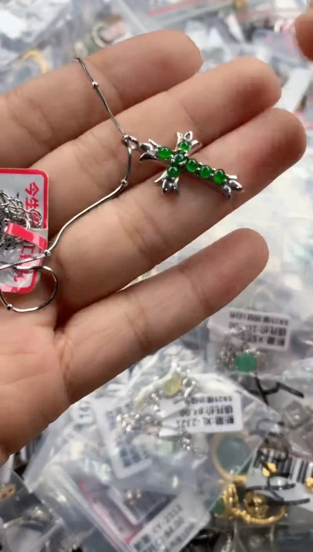 银S925镶嵌戒指翡翠222               2