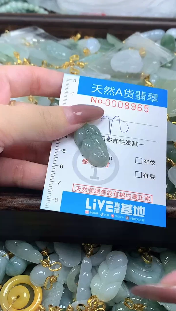 颈饰未镶嵌翡翠净货挂件-8965