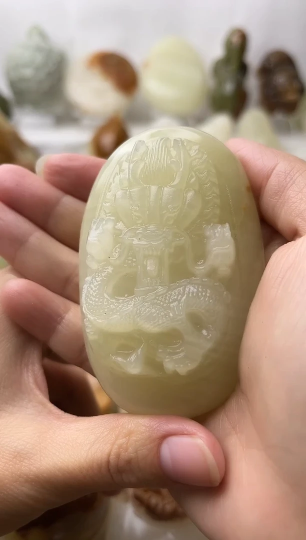 石材古青石棉纹正常不退换九五龙微瑕