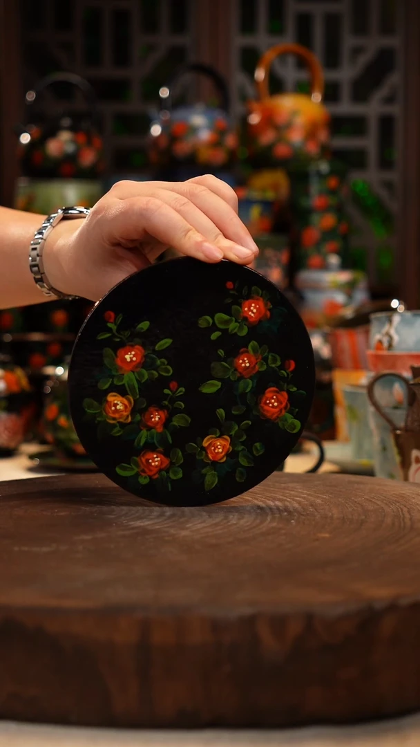 油画 手绘釉下彩