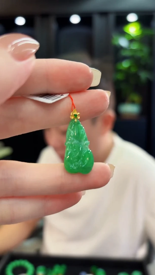 吊坠(不含链)18K金镶嵌翡翠 缅料A货/支持复检/一件