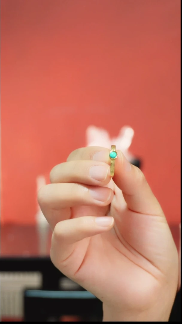 银S925镶嵌绿松石戒指戒指