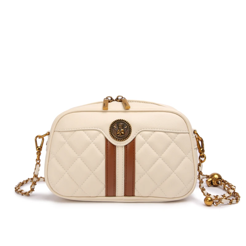 【佐伊甄选】SKL-5635-米白轻奢女士时尚百搭小众真皮单肩挎包