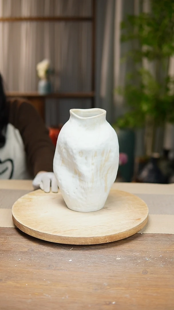 【闪购商品】陶瓷花器陶瓷花瓶手捏瓶002瑕疵