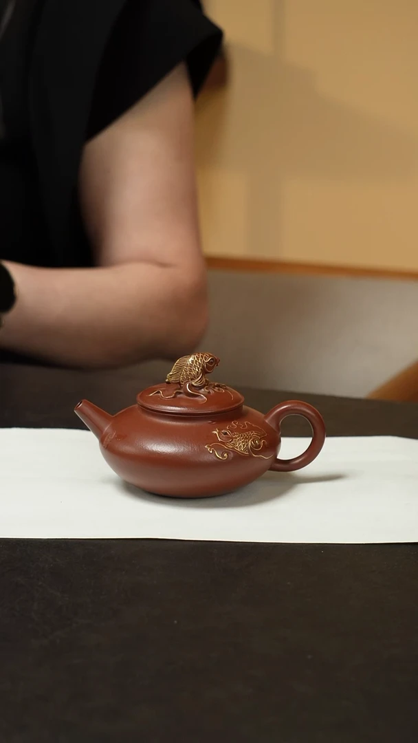 茶壶紫砂朱泥大红袍紫砂壶