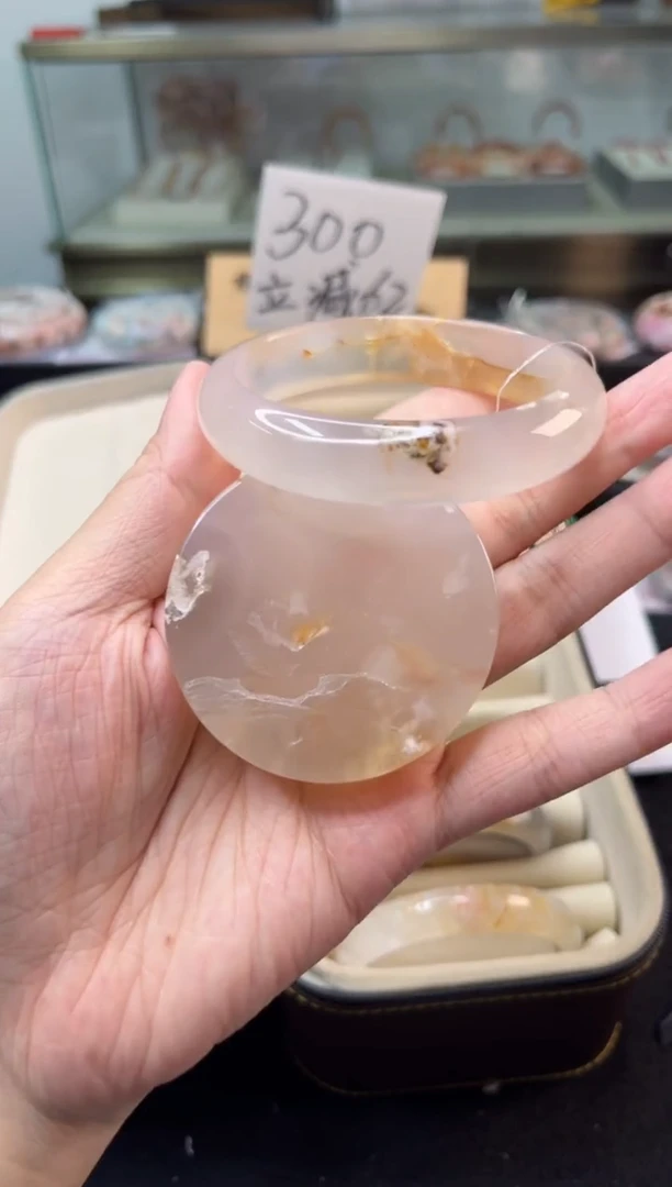未镶嵌手镯石英质玉56圈口（赠品镯心）346247