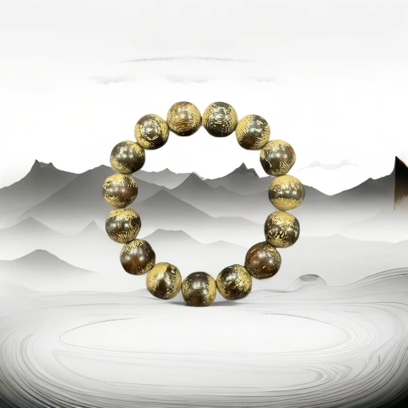 F286越南红土沉香木串15mm