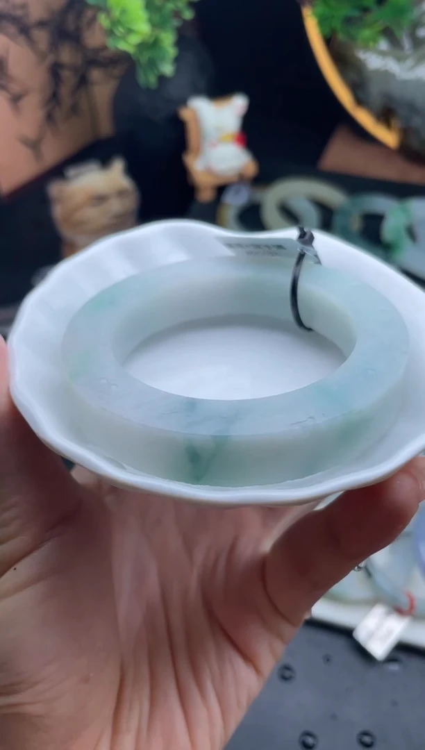 未镶嵌手镯定制翡翠2号飘花手镯卡11
