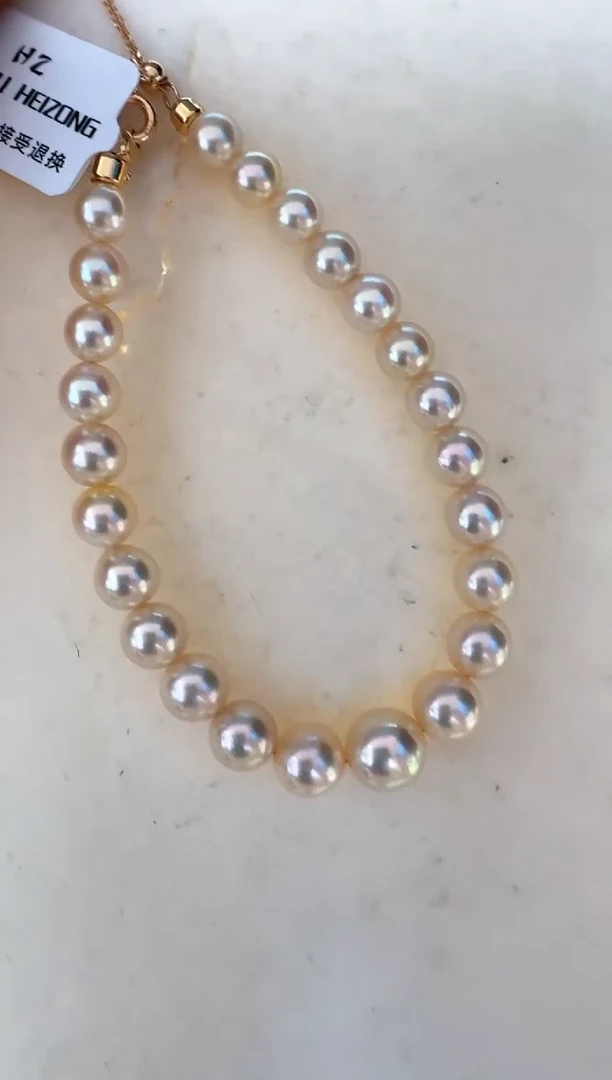 海水珍珠银S925镶嵌手链手链