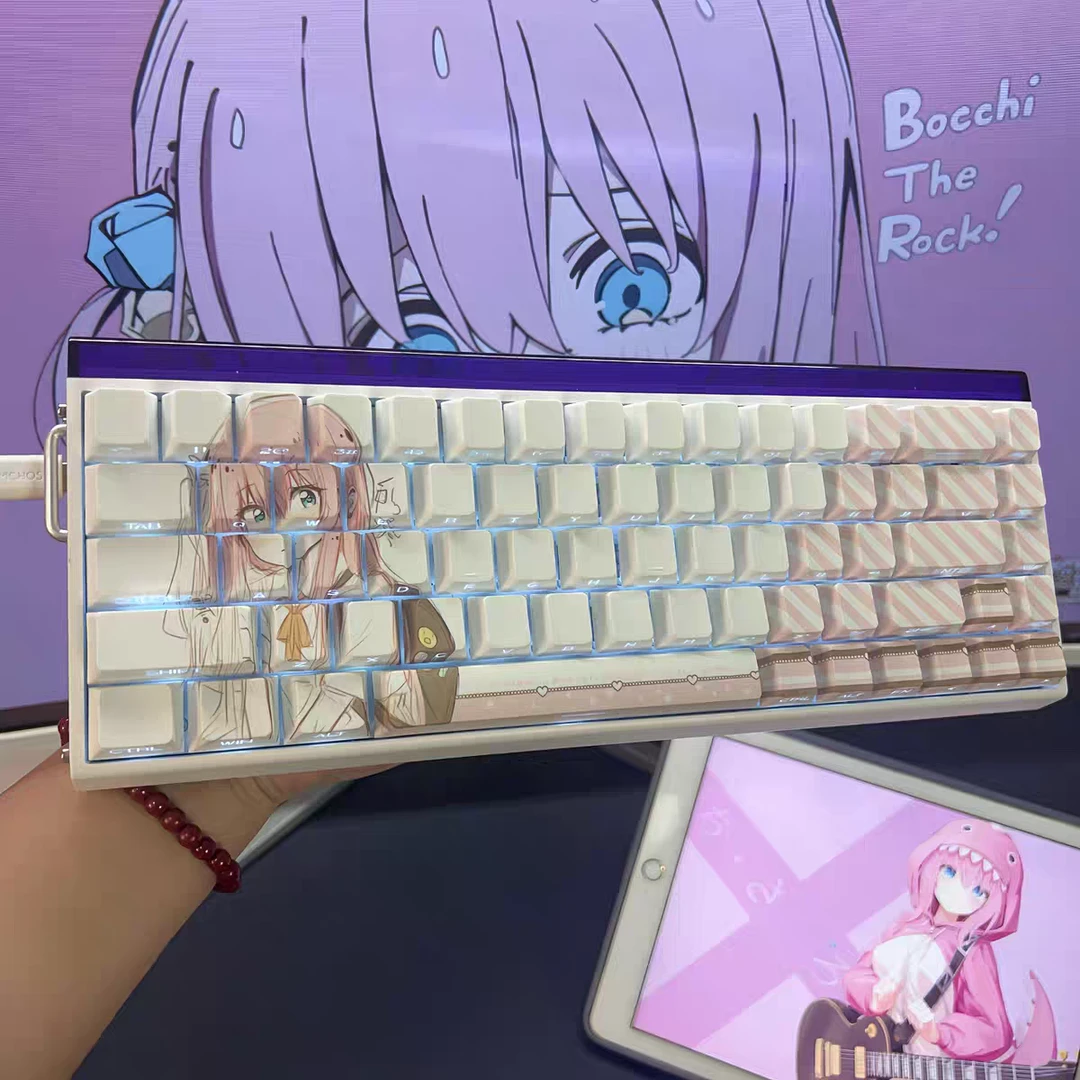 文绍孤独摇滚波奇酱热升华原厂高度侧刻透光PBT配ace68F75G87键盘