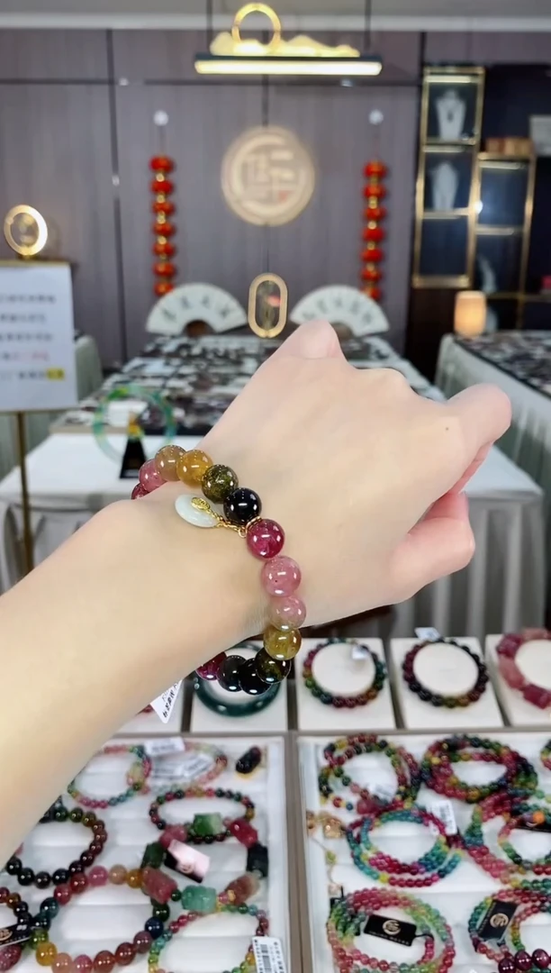 老矿单圈手串10mm+未镶嵌碧玺（多样性发货一条）hon