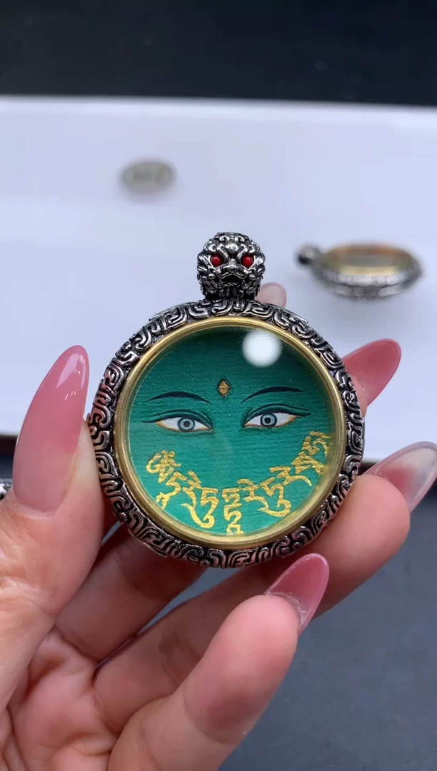 【哈轩灵灵臻选】绿度母唐卡挂件1