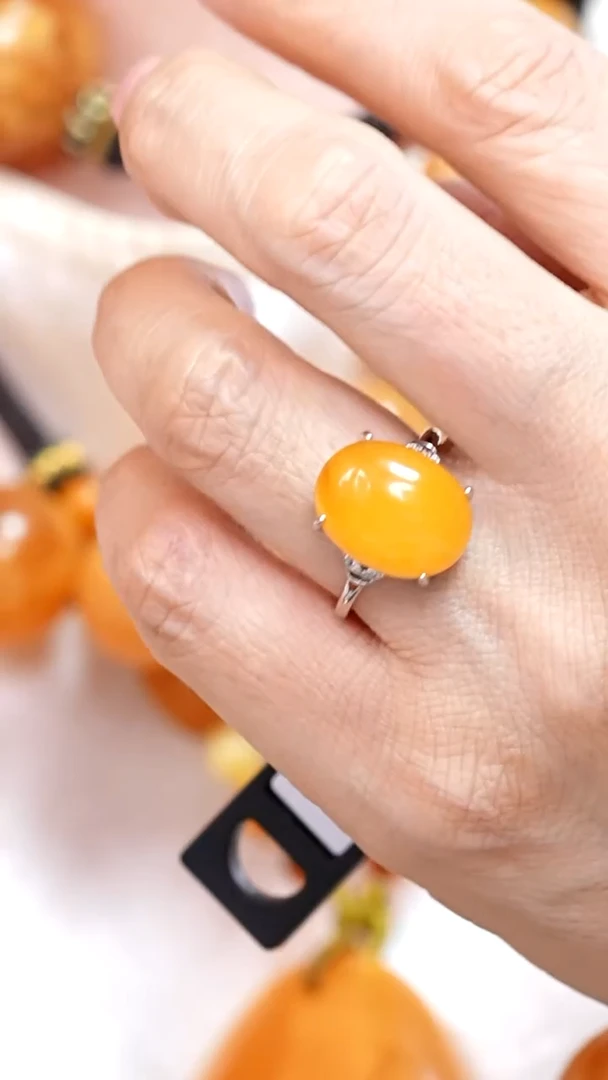 蜜蜡颈饰银S925镶嵌5591天然蜜蜡珠宝奇石云端妖孽全部保真