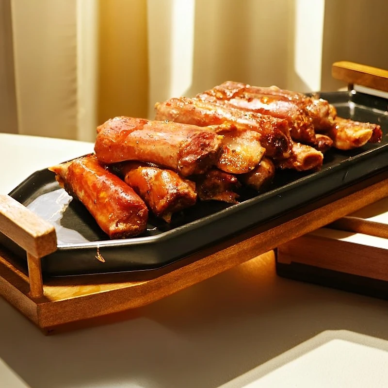 湖北荆门手工风干烟熏排骨香肠自然风干农家特色美味麻辣口味